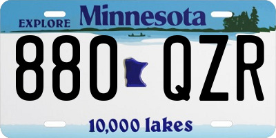 MN license plate 880QZR