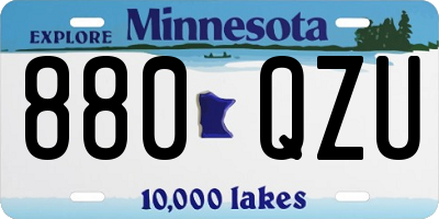 MN license plate 880QZU