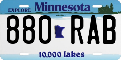 MN license plate 880RAB