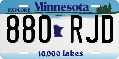 MN license plate 880RJD