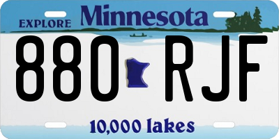 MN license plate 880RJF