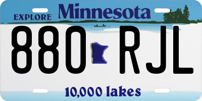 MN license plate 880RJL