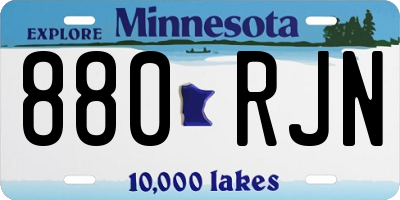 MN license plate 880RJN