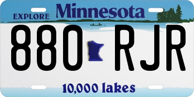 MN license plate 880RJR