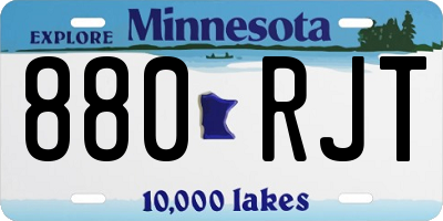 MN license plate 880RJT