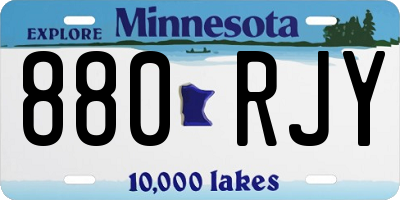 MN license plate 880RJY
