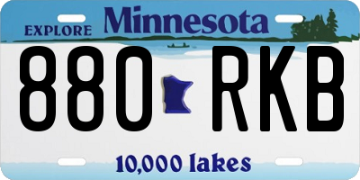 MN license plate 880RKB