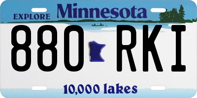 MN license plate 880RKI