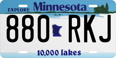 MN license plate 880RKJ