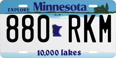 MN license plate 880RKM