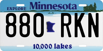 MN license plate 880RKN