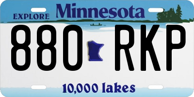 MN license plate 880RKP