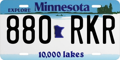 MN license plate 880RKR
