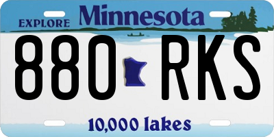 MN license plate 880RKS