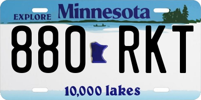 MN license plate 880RKT