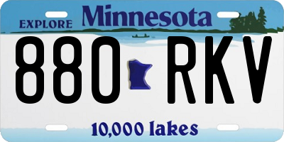 MN license plate 880RKV