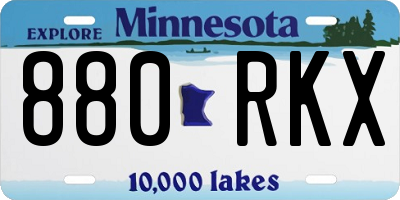 MN license plate 880RKX