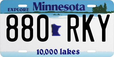 MN license plate 880RKY
