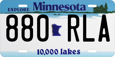 MN license plate 880RLA