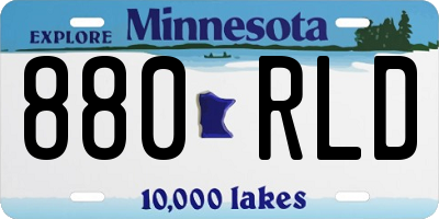 MN license plate 880RLD