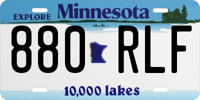MN license plate 880RLF