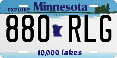MN license plate 880RLG