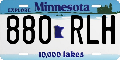 MN license plate 880RLH