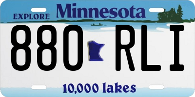 MN license plate 880RLI