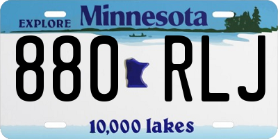 MN license plate 880RLJ