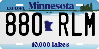 MN license plate 880RLM