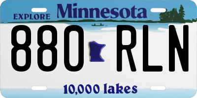 MN license plate 880RLN