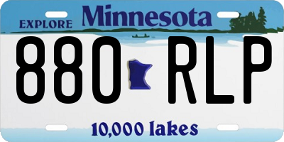 MN license plate 880RLP