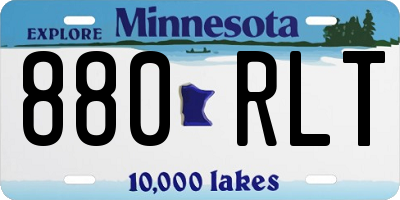 MN license plate 880RLT