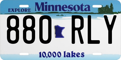 MN license plate 880RLY