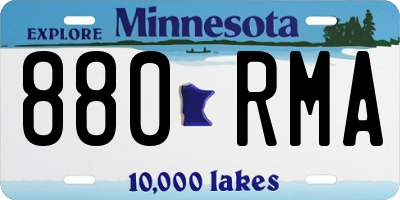 MN license plate 880RMA