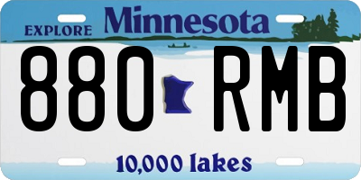 MN license plate 880RMB