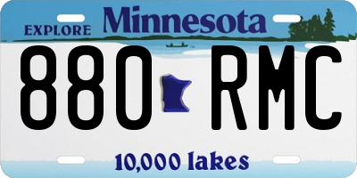 MN license plate 880RMC