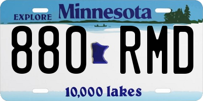 MN license plate 880RMD