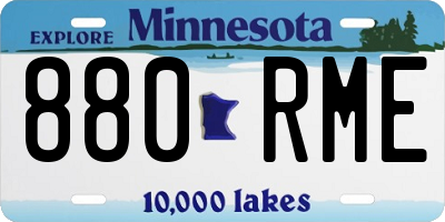 MN license plate 880RME
