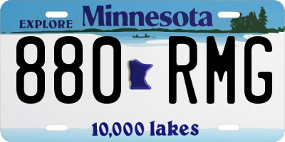 MN license plate 880RMG