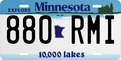 MN license plate 880RMI