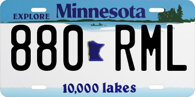 MN license plate 880RML