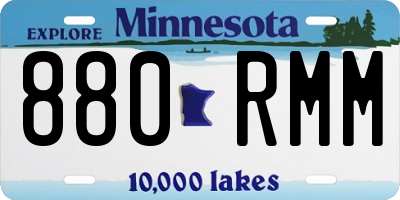 MN license plate 880RMM