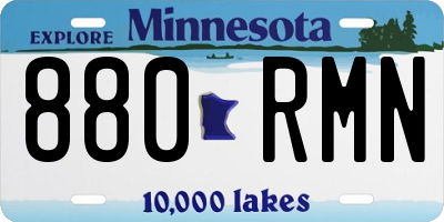 MN license plate 880RMN