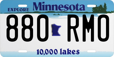 MN license plate 880RMO