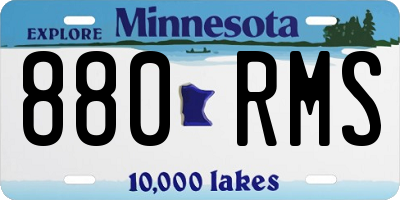 MN license plate 880RMS