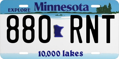 MN license plate 880RNT