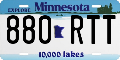MN license plate 880RTT