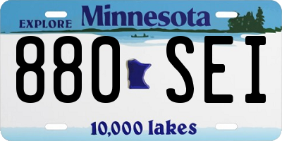 MN license plate 880SEI
