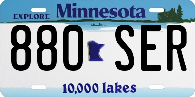 MN license plate 880SER